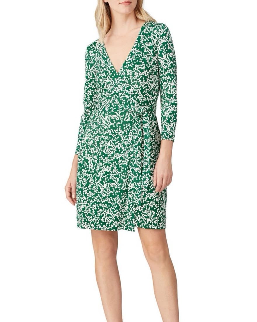 Diane Von Furtsenberg Green Wrap Dress - Image 4