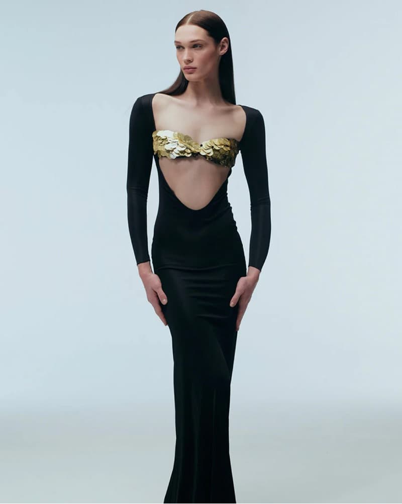 Glamorous Gold Sequin Gown - Image 3