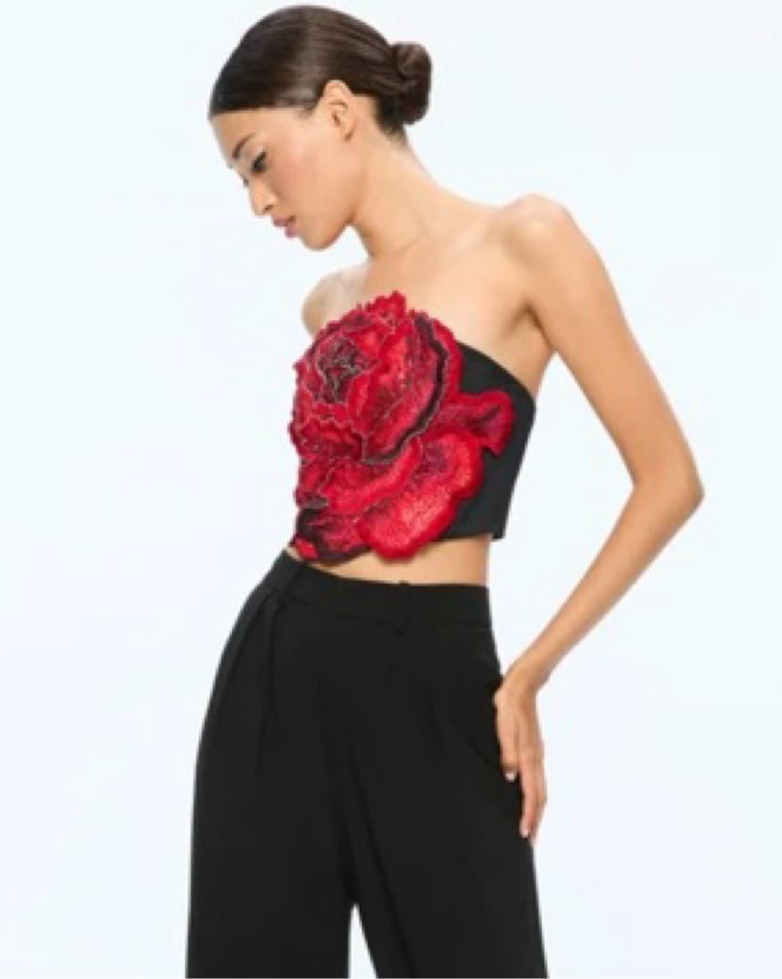 Alice and Olivia flower top - Image 4