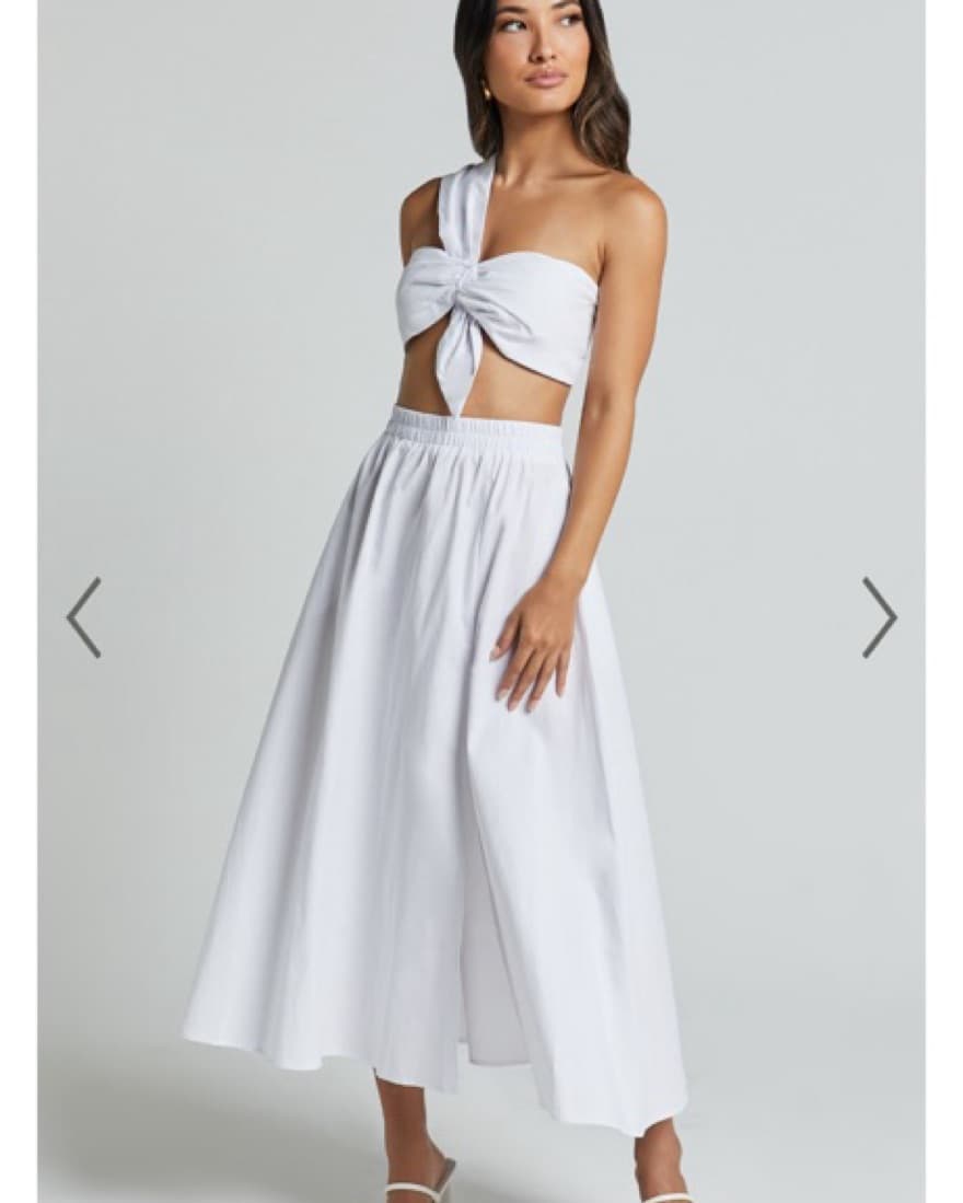 White Two Piece Skirt Set - Showpo  - Image 2