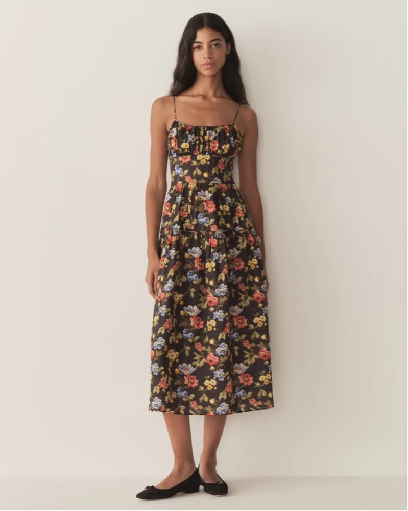 DOEN BENOIT DRESS IN NOIR WILD ROSE - Image 3