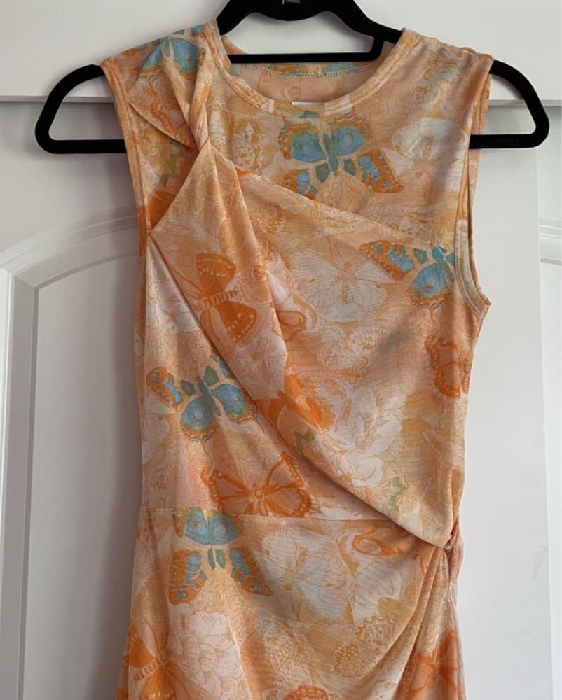 With Jean Orange Minidress - Image 2