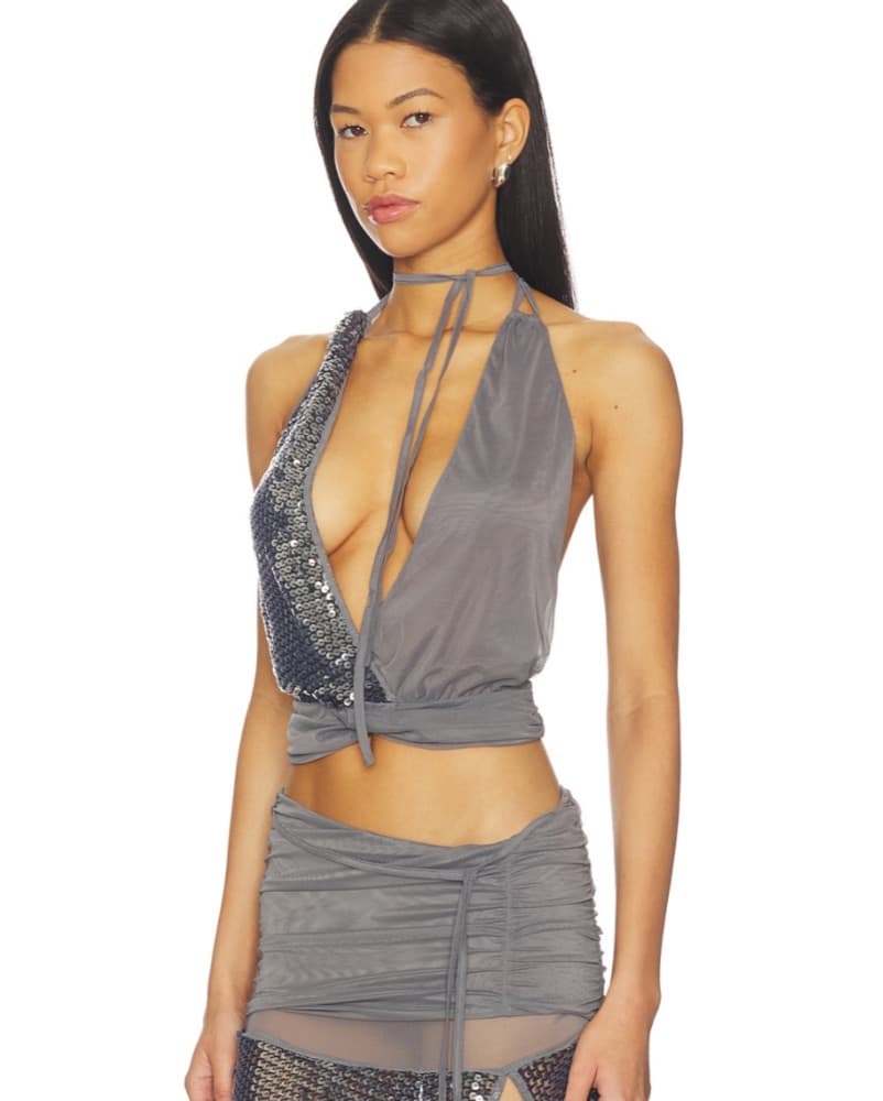 Selina Sequin Backless Top & Maxi Skirt - Image 3