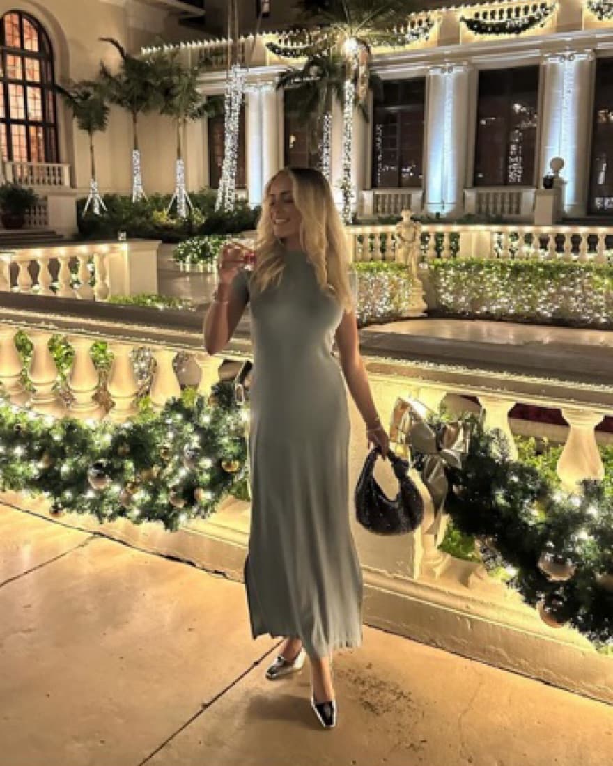 Club Monaco Blue Mockneck Maxi Dress - Image 3