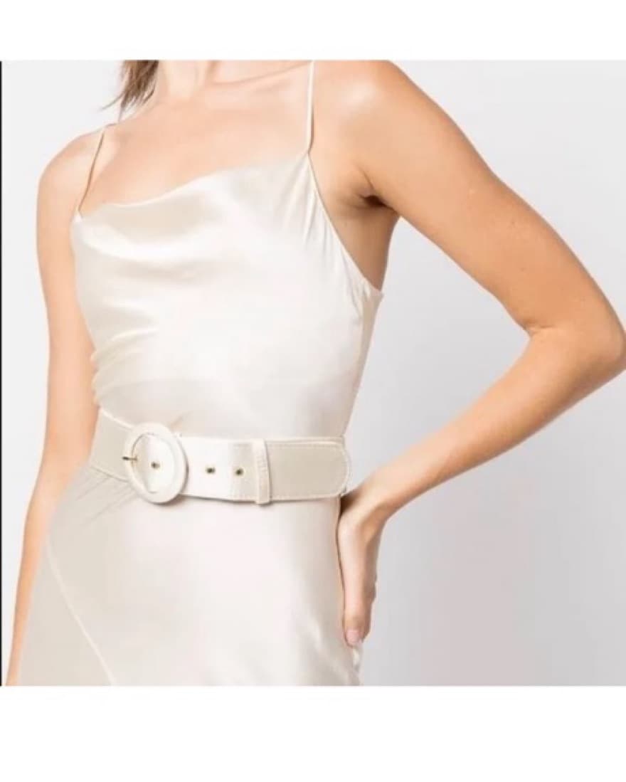 NICHOLAS simone Cowl Neck Dress In Ivory - Image 2