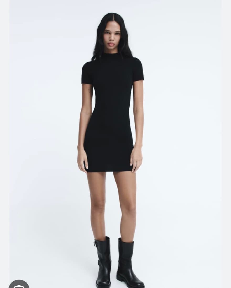 Zara Black Mini Dress - Image 1