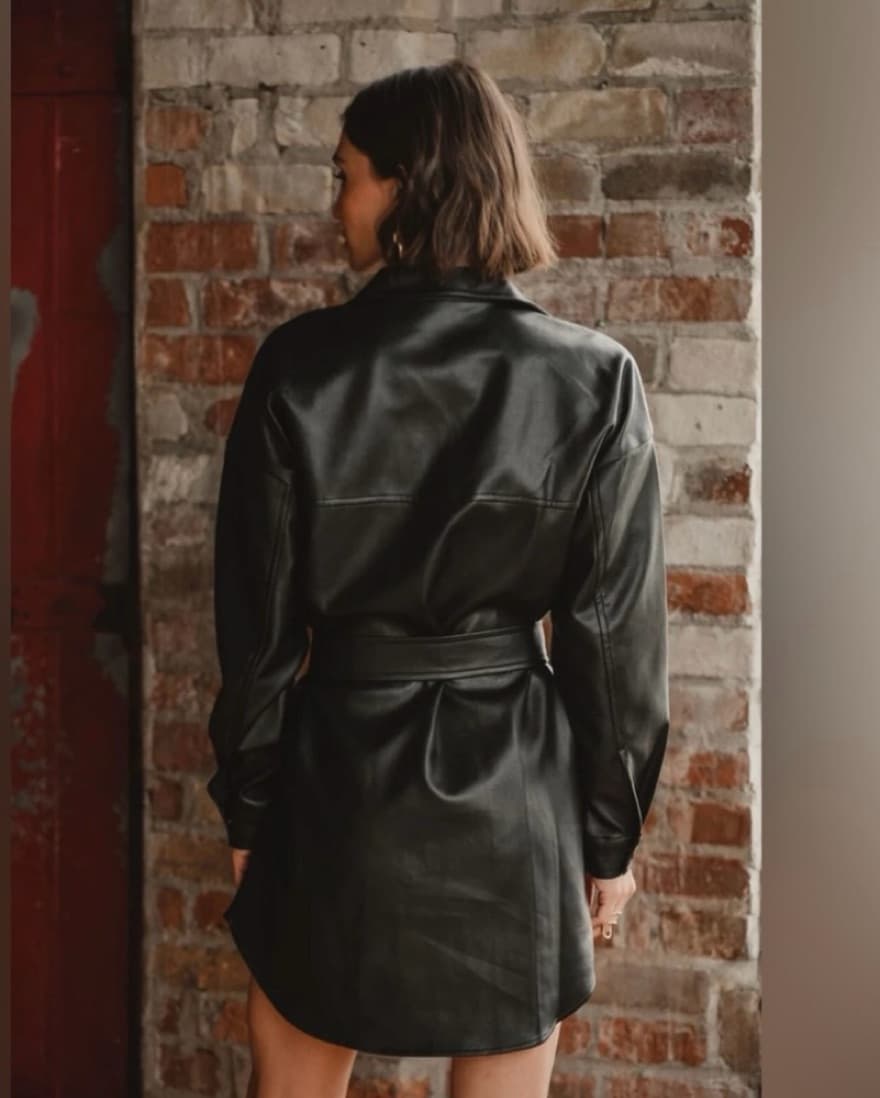 12th Tribe Leather Shacket - Image 2