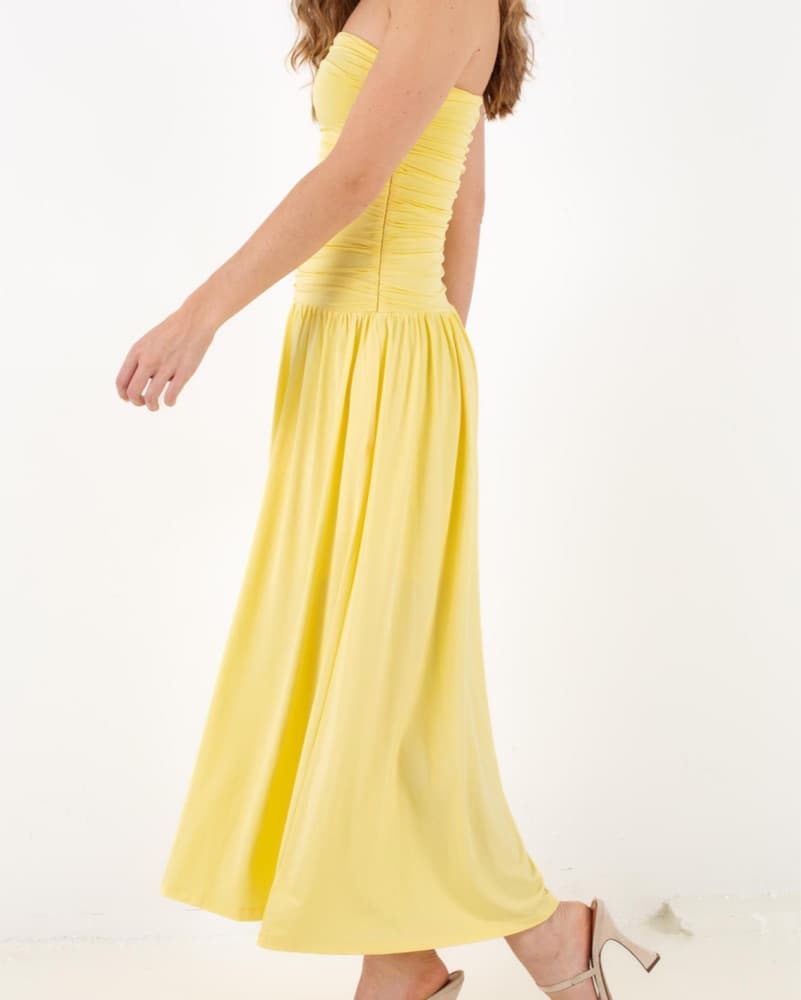 Yellow Drop Waist Midi - NIA  - Image 2