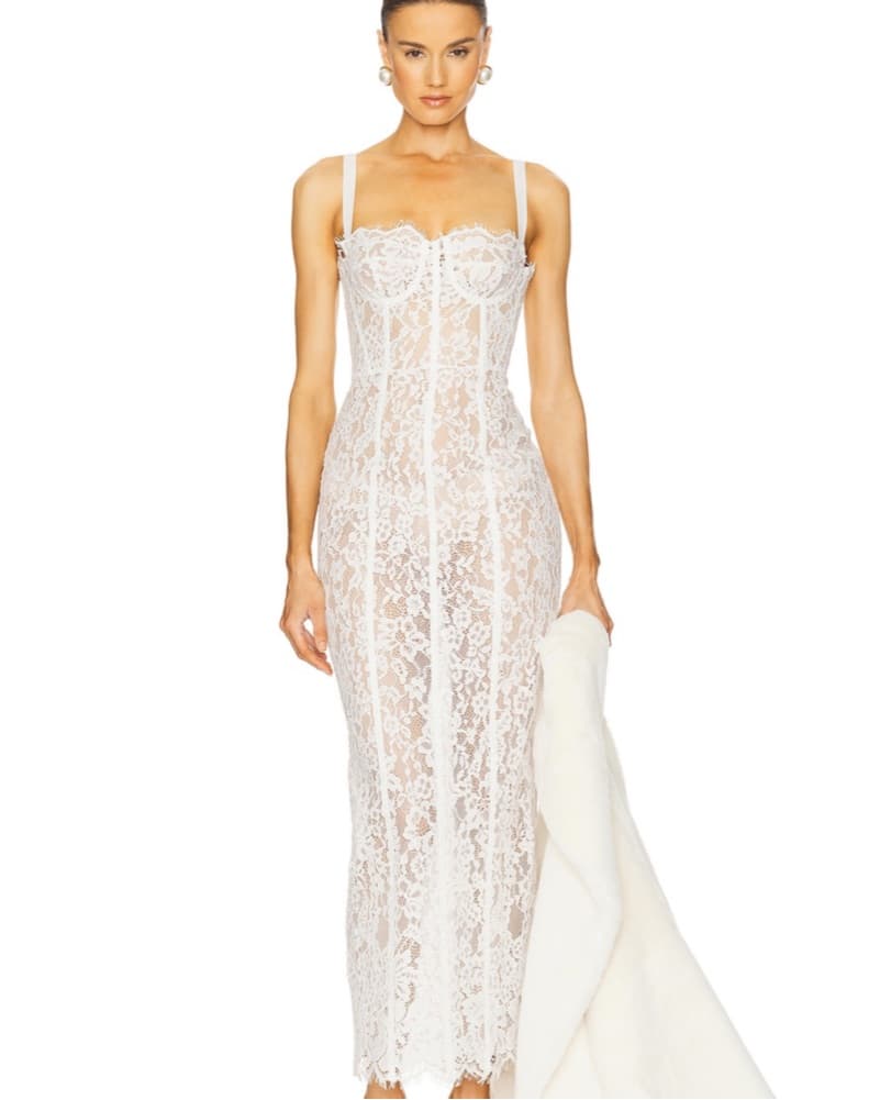 Helsa White Lace Dress - Image 1