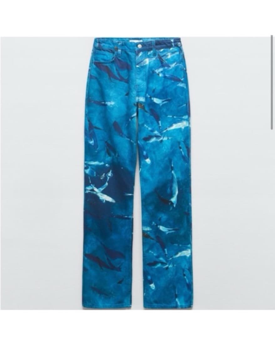 Zara Blue Fish Pants - Image 1