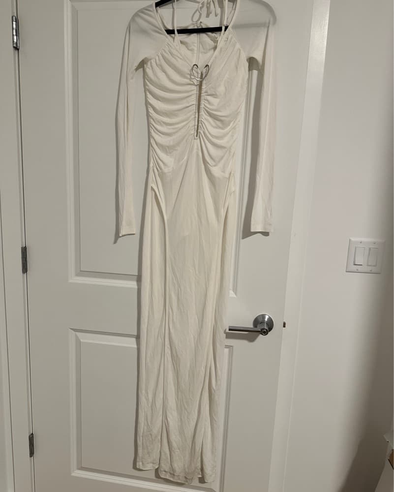 Dion Lee Mobius Slit Dress In Ivory - Image 2