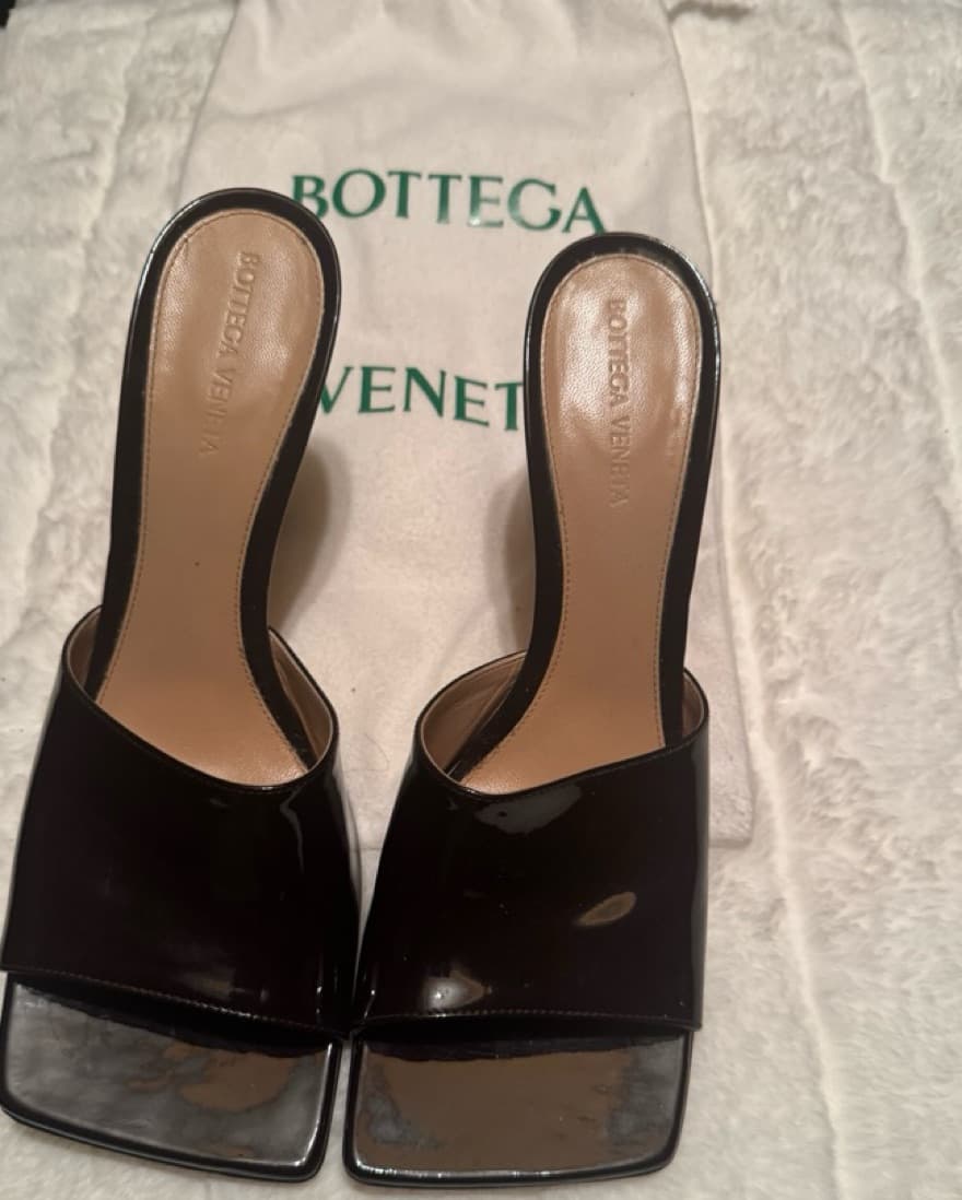 Bottega Veneta Patent Leather Mules - Image 1