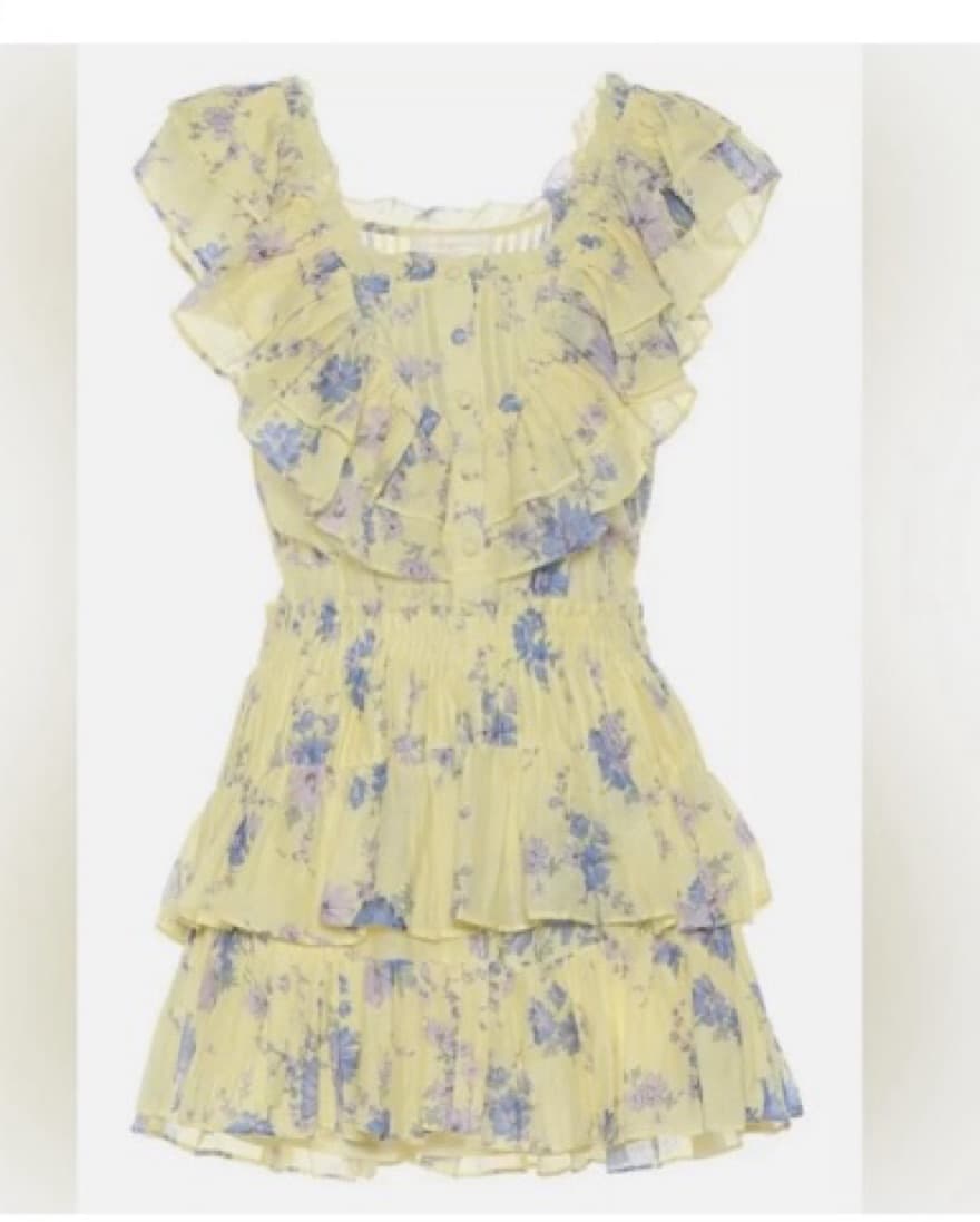 LoveShackFancy Fatima Dress in Yellow - Image 3