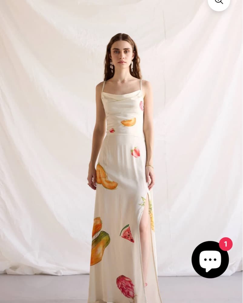 PERTE D’EGO Pleated Cowl A-Line Dress - Image 1
