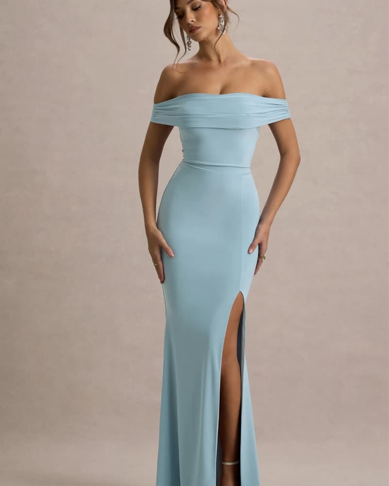 Baby Blue Formal Dress / Black Tie - Image 1