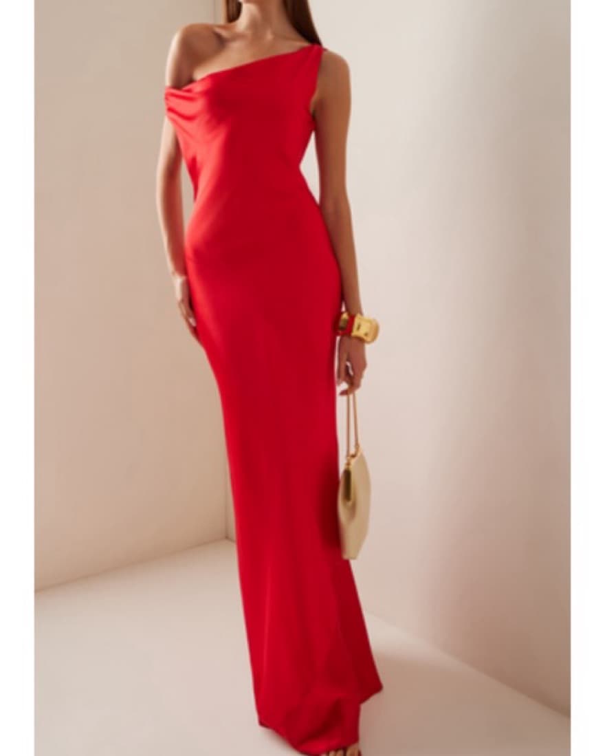 Staud Red Silk Dress - Image 1