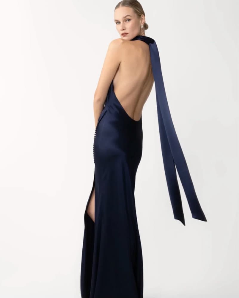 Sau Lee Penelope Backless Satin Gown - Image 6