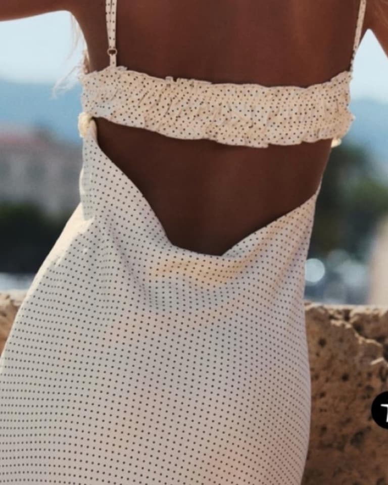 Zara White polka dot midi dress - Image 2