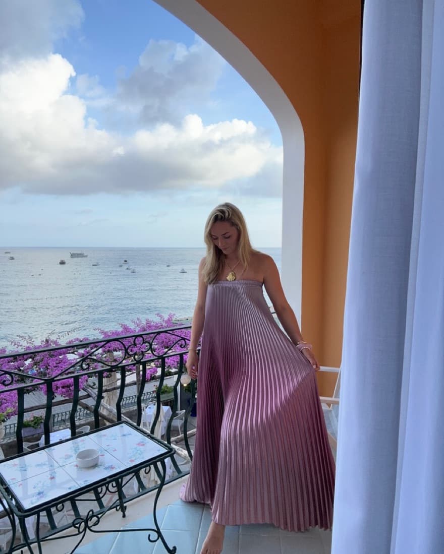 L’IDEE Strapless Pleated Gown  - Image 1