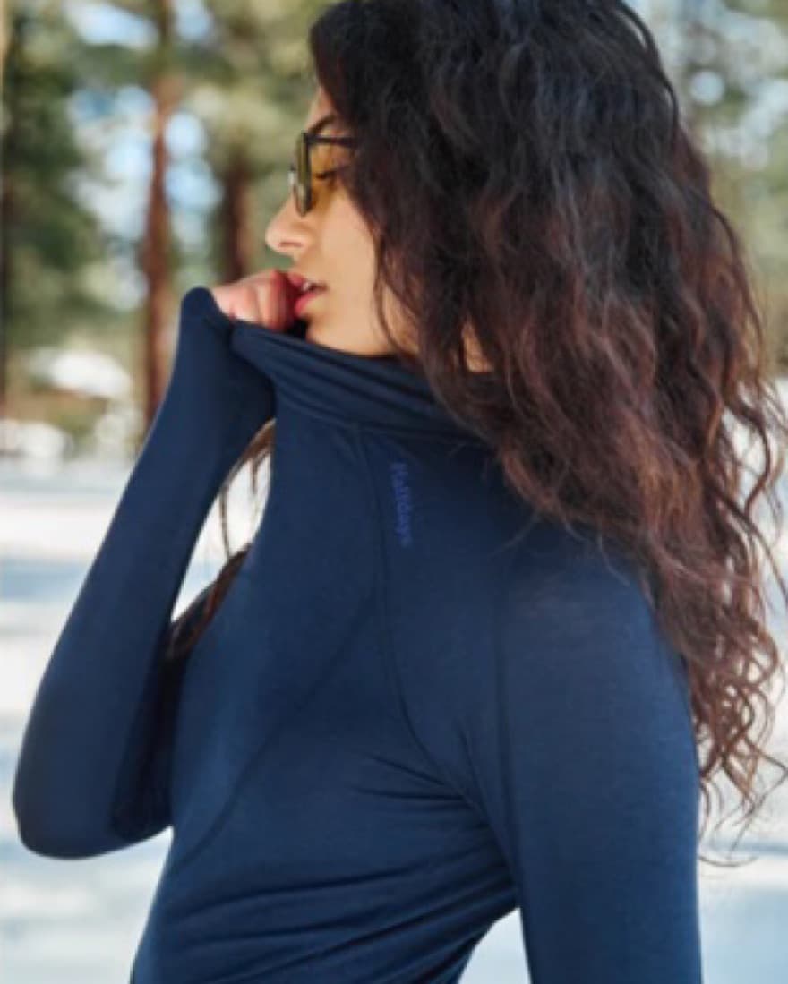 Halfdays Ski Wool Base Layers - Navy - Image 2