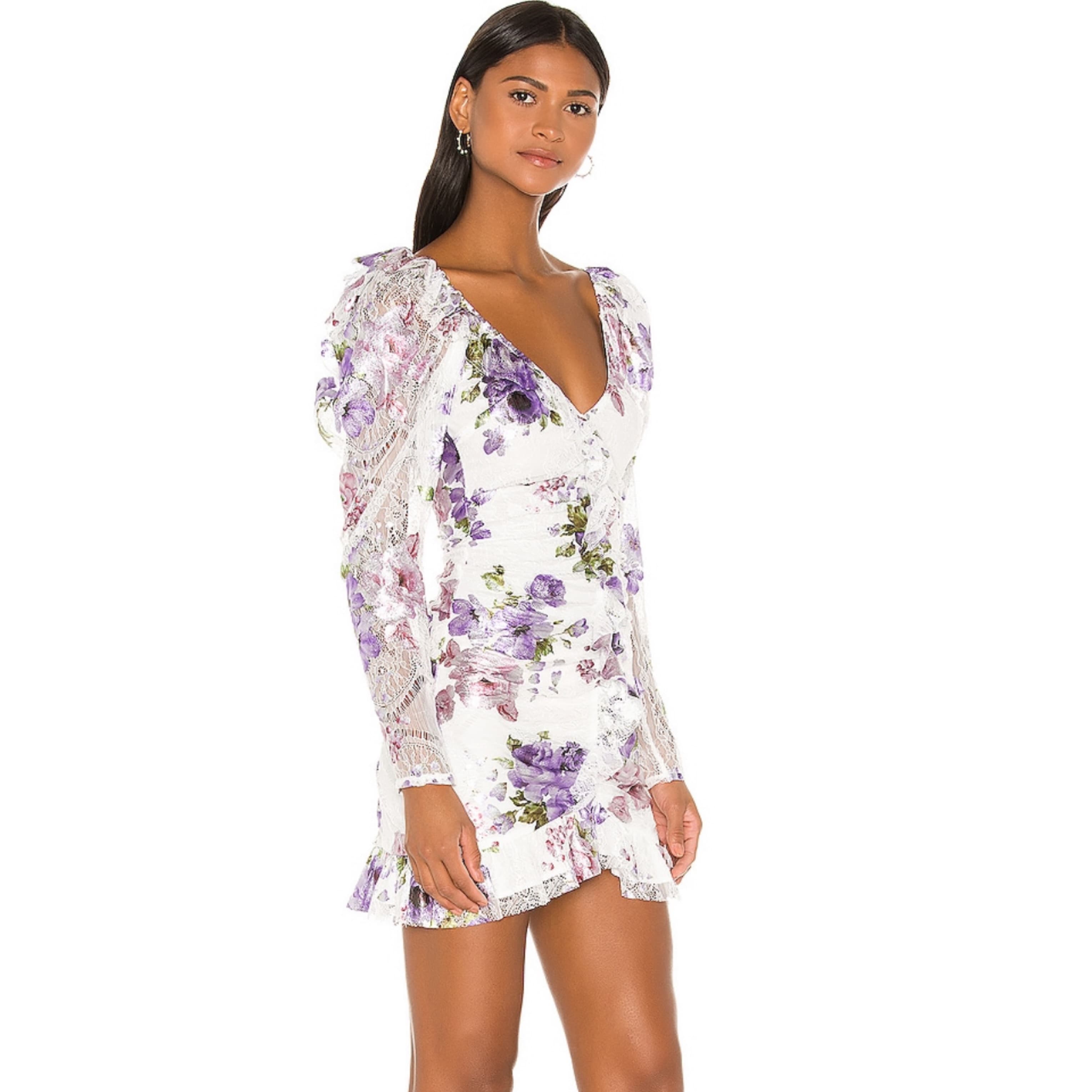 For Love And Lemons Foil Lace Dress - Image 3