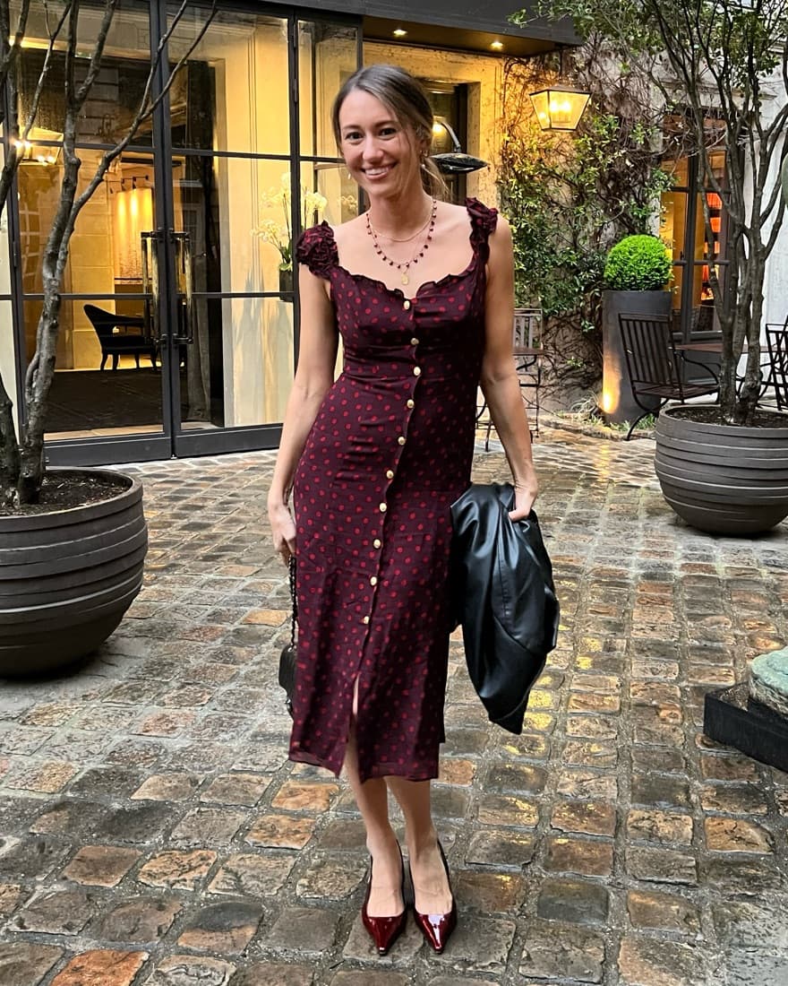 The Reformation Starla Polka Dot Dress 2 - Image 6