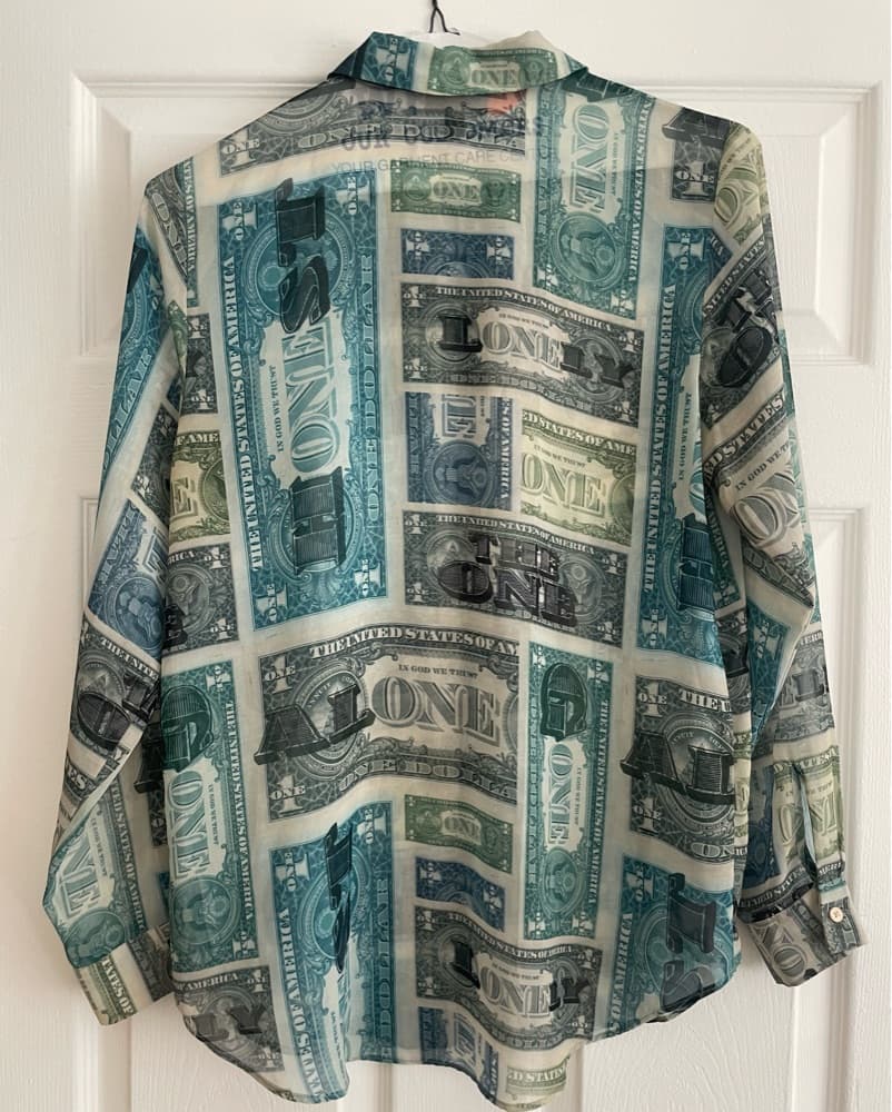 Sheer Money-print Top - Image 3