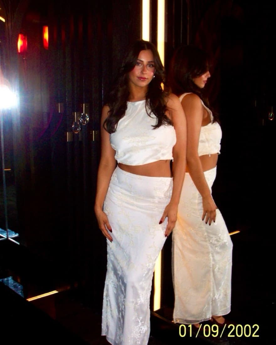 Meshki White Long Skirt Set - Image 4
