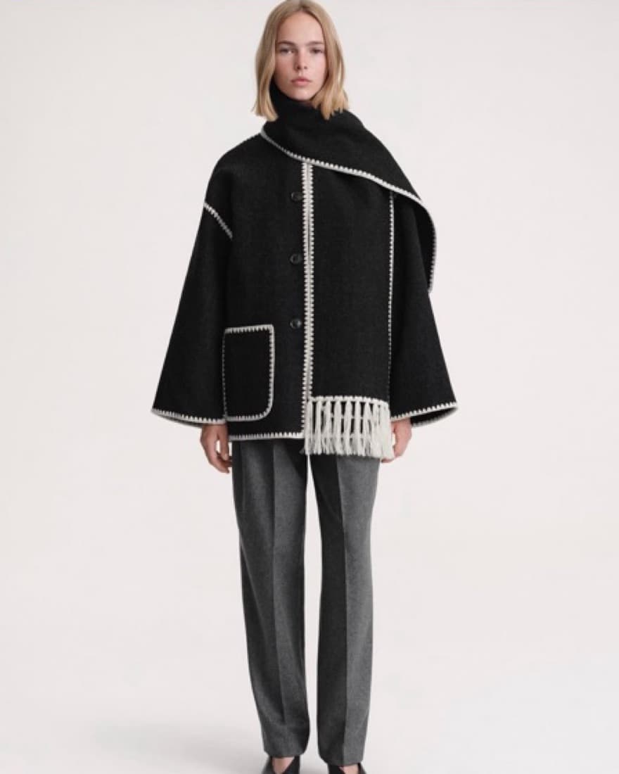 Toteme Black Scarf Jacket* - Image 6
