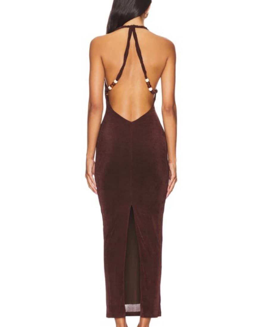 Runaway The Label Enora Maxi Dress Brown - Image 3
