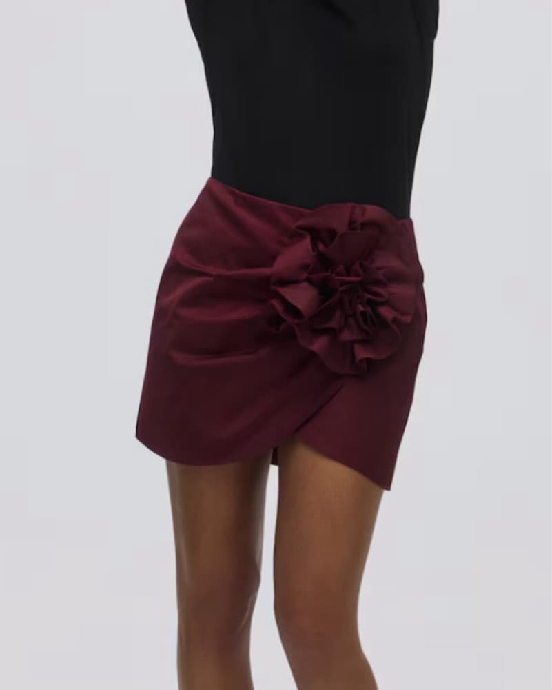 Maroon Mini Skirt  - Image 2