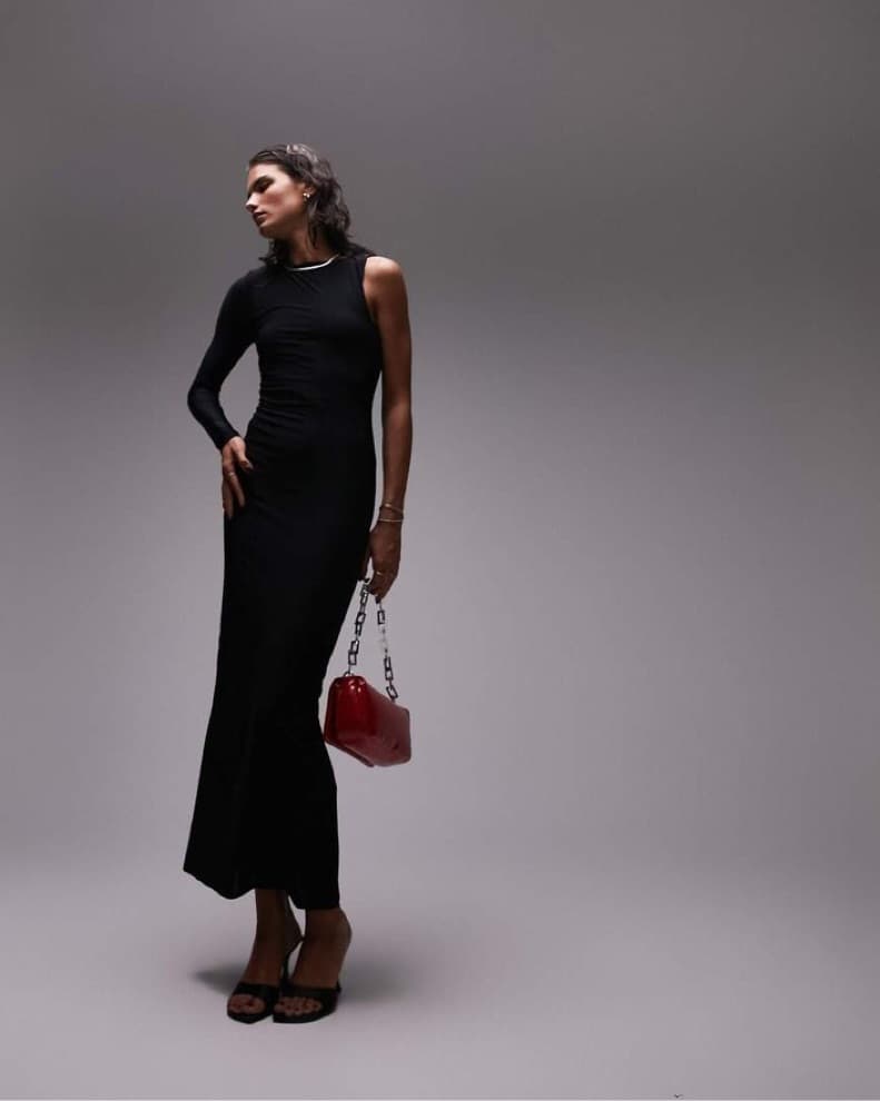 topshop one sleeve maxi gown  - Image 1