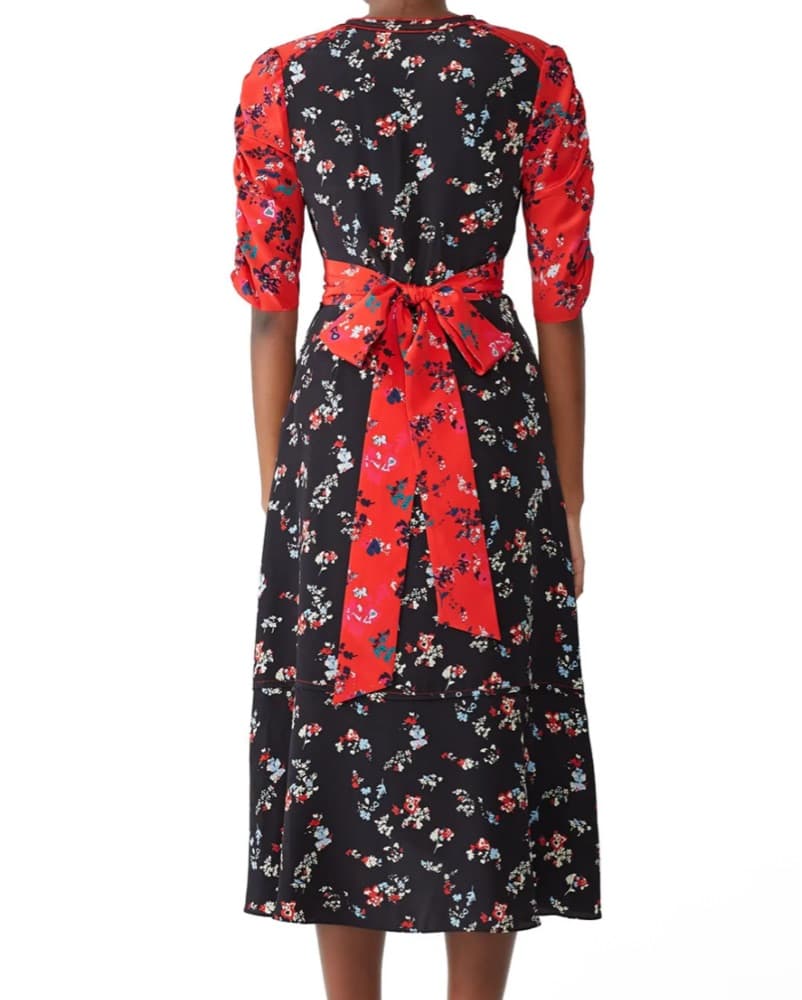 Tanya Taylor Silk Floral Midi Dress - Image 3