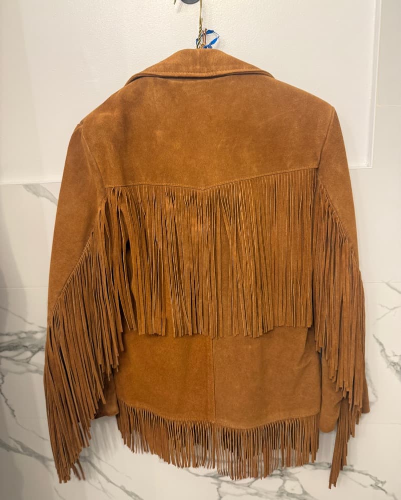 Fringed Genuine Suede Jacket - Image 5