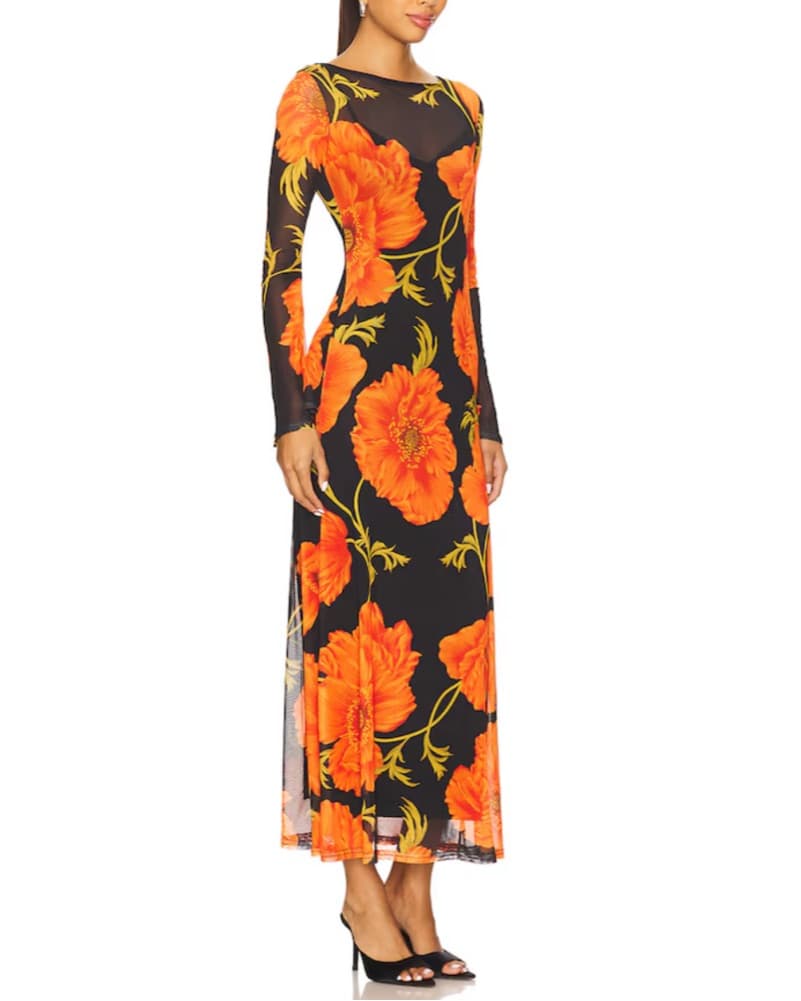 Poppy Mesh Dress - Black - Image 2
