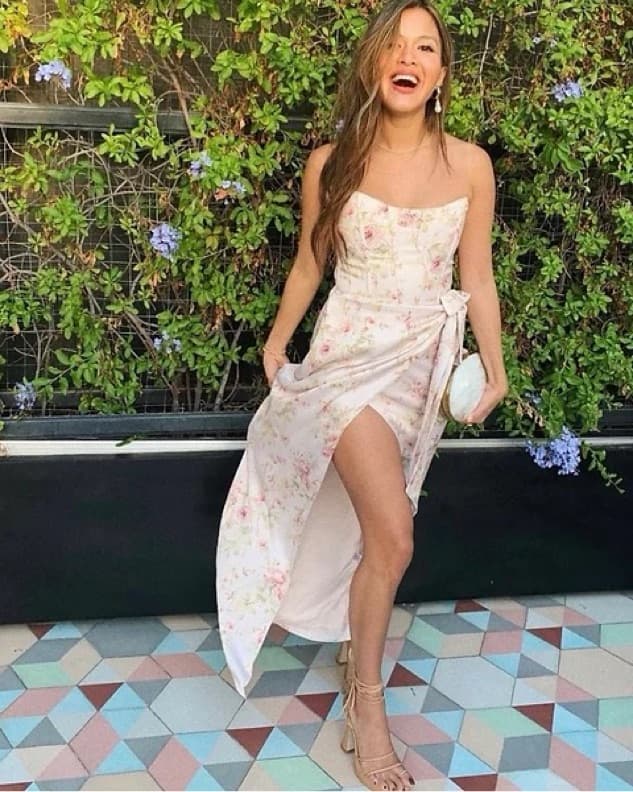 V. Chapman June Dress in Pink Rose - Image 1