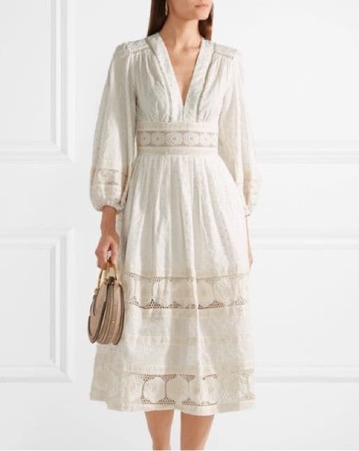Zimmermann Cotton White Lace Dress - Image 1