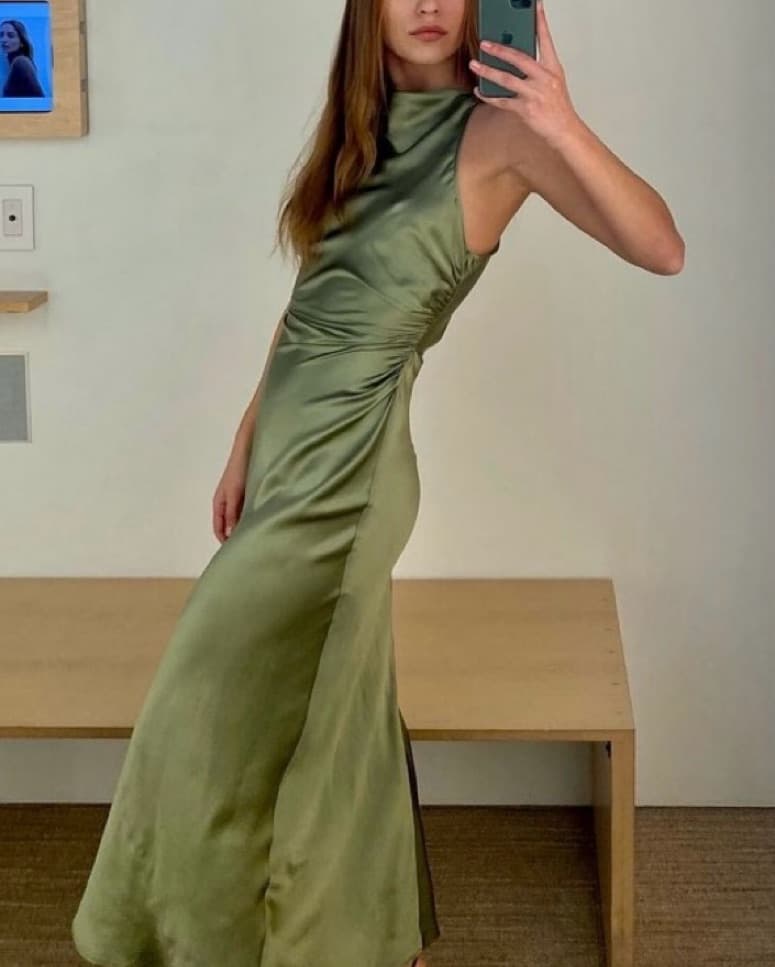 Reformation Casette Silk Dress  - Image 3