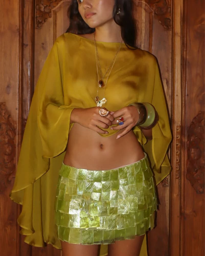 Into Gaia Marina Verde Seashell Skirt - Image 7