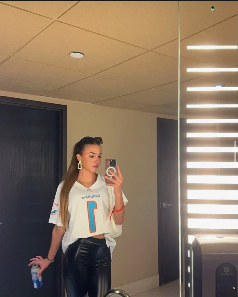 Oversized Dolphins Jersey & Leather Pant - Image 1
