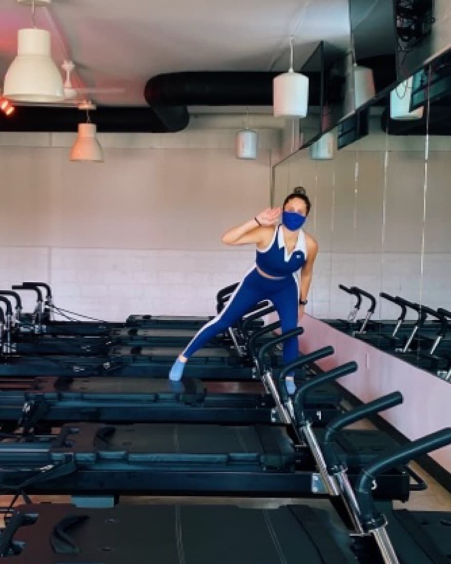 Blue And White Collared Workout Set - Image 2