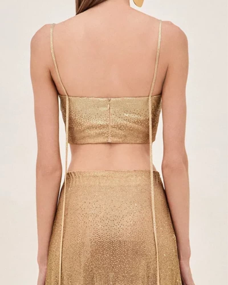 ALEXIS Gold Sequin Top - Image 2