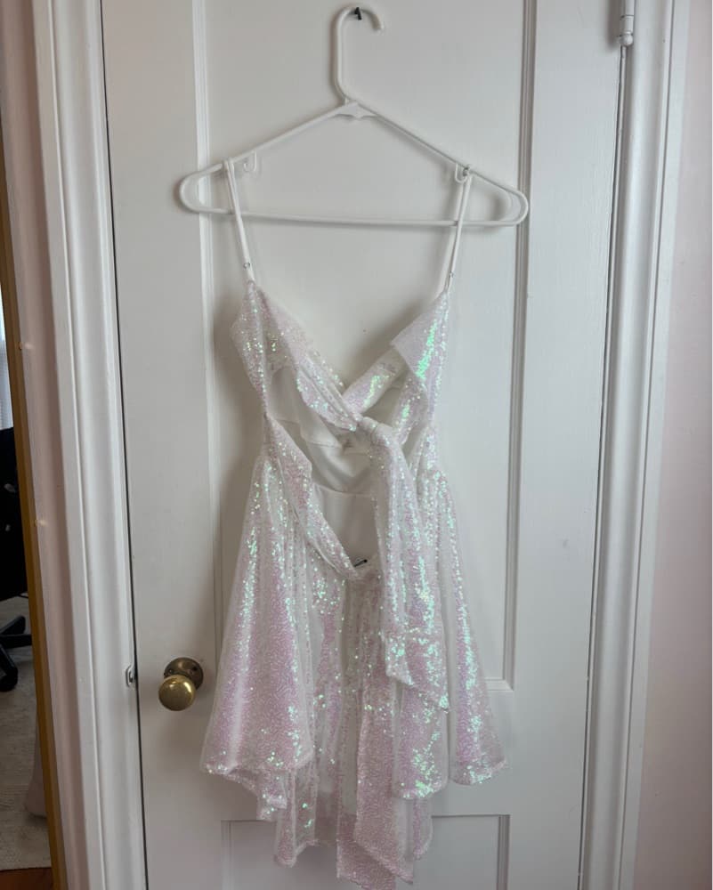 Iridescent Sequin Slip Dress - Image 3