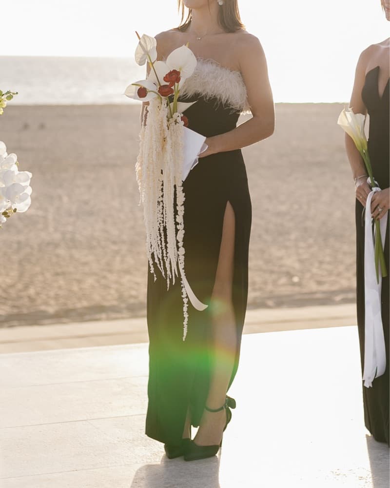 HOUSE OF CB Feather Trim Cocktail Dress - Image 1