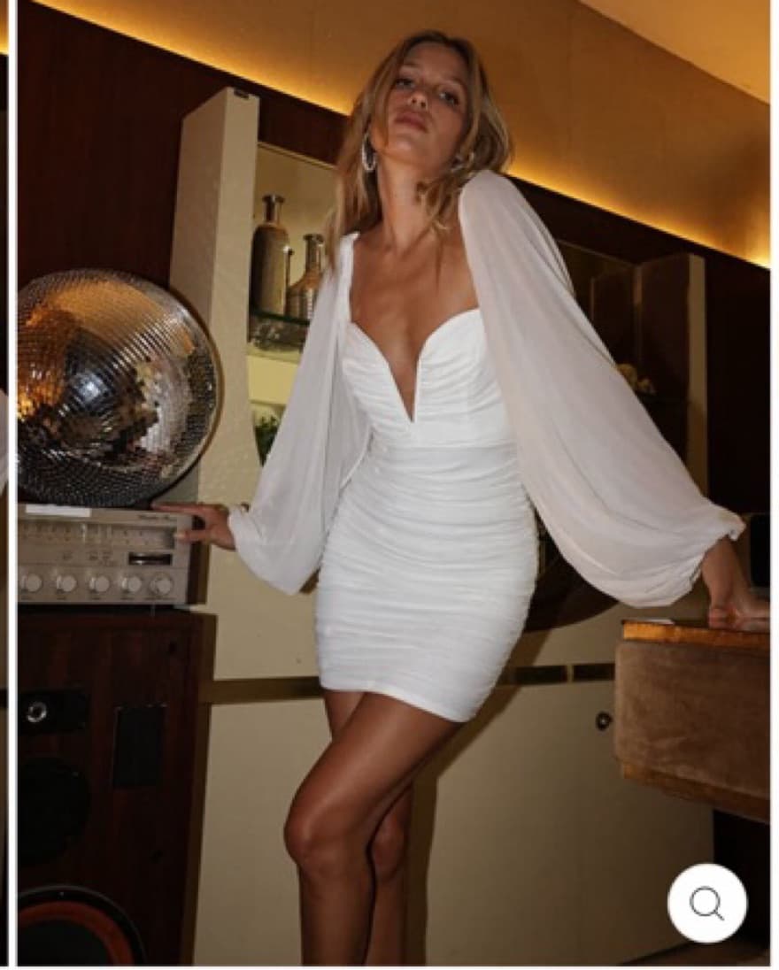 ALESSANDRA WHITE MESH MINI DRESS - Image 5