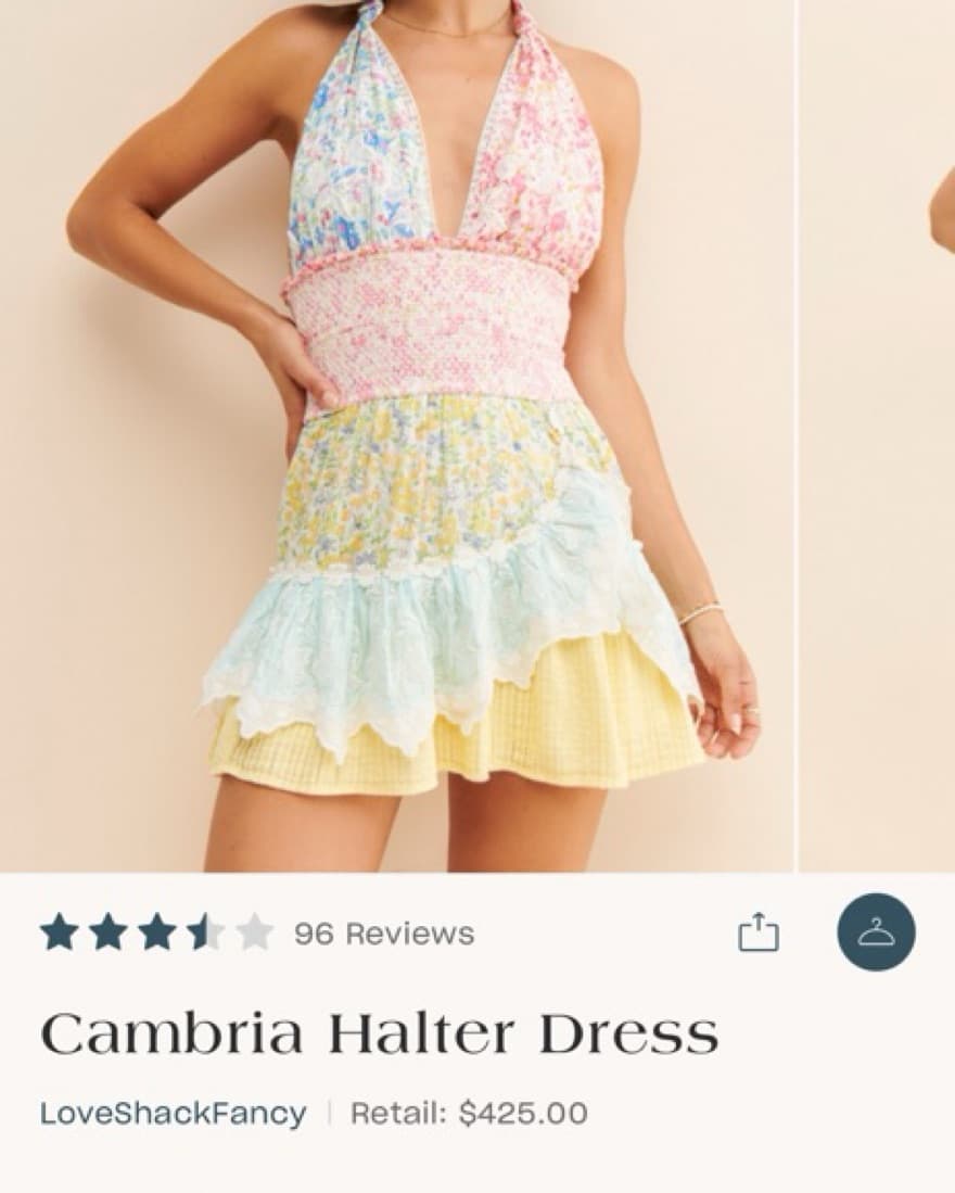 LoveShackFancy Cambria Halter Dress - Image 4