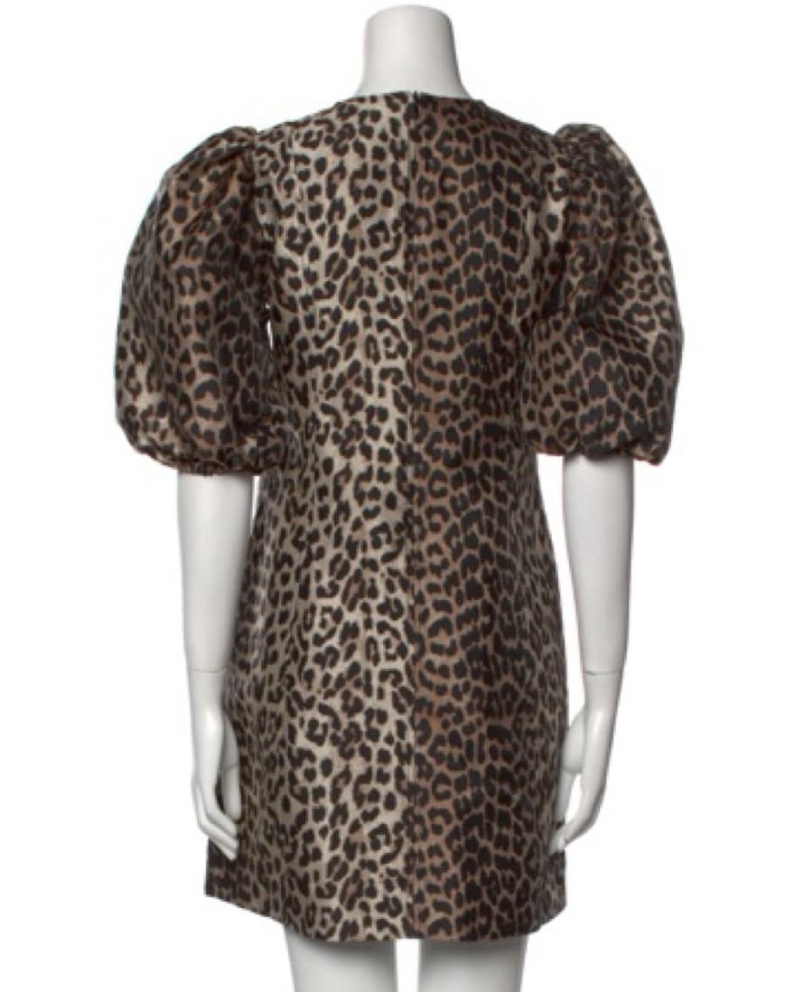 Ganni Animal Print Mini Dress - Image 5