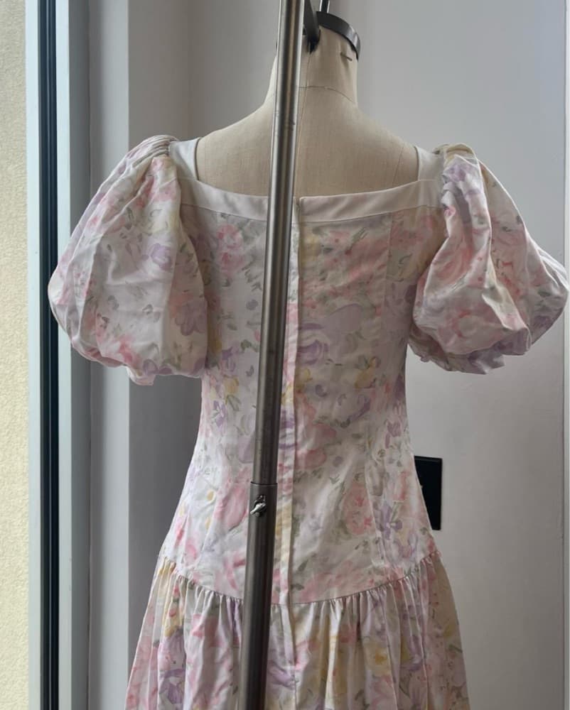 Vintage 80’s Puff Sleeve Floral Dress - Image 5