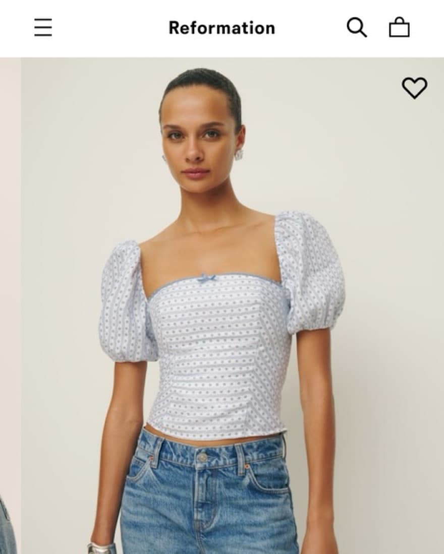 Reformation Marella Linen Top - Image 1