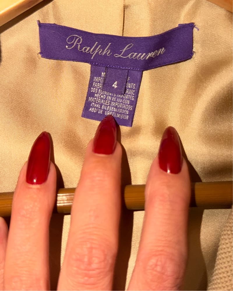 RALPH LAUREN LABEL SZ 4 CAMEL BLAZER - Image 3